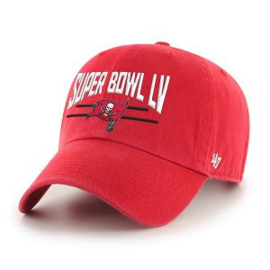 Men’s Tampa Bay Buccaneers ’47 Red Super Bowl LV Bound Clean Up Adjustable Hat
