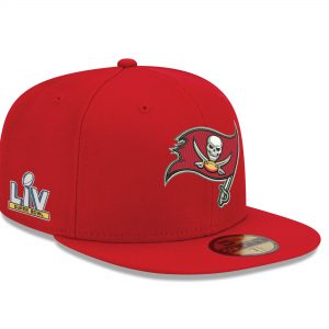 Men’s Tampa Bay Buccaneers New Era Red Super Bowl LV Bound Side Patch 59FIFTY Fitted Hat